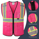 JKSafety Hi-Vis High Visibility Reflective Safety Vest with Pockets (BX310)