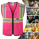 JKSafety Hi-Vis High Visibility Reflective Safety Vest with Pockets (BX310)