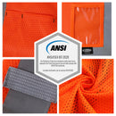 JKSafety Hi-Vis High Visibility Reflective Safety Vest with Pockets (BX310)