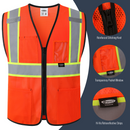 JKSafety Hi-Vis High Visibility Reflective Safety Vest with Pockets (BX310)