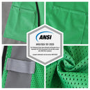 JKSafety Hi-Vis High Visibility Reflective Safety Vest with Pockets (BX310)