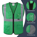 JKSafety Hi-Vis High Visibility Reflective Safety Vest with Pockets (BX310)