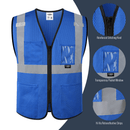 JKSafety Hi-Vis High Visibility Reflective Safety Vest with Pockets (BX310)