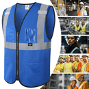 JKSafety Hi-Vis High Visibility Reflective Safety Vest with Pockets (BX310)