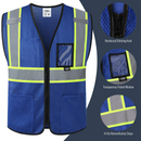 JKSafety Hi-Vis High Visibility Reflective Safety Vest with Pockets (BX310)