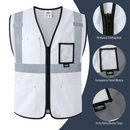 JKSafety Hi-Vis High Visibility Reflective Safety Vest with Pockets (BX310)