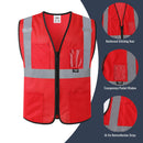 JKSafety Hi-Vis High Visibility Reflective Safety Vest with Pockets (BX310)