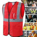 JKSafety Hi-Vis High Visibility Reflective Safety Vest with Pockets (BX310)