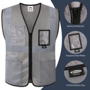 JKSafety Hi-Vis High Visibility Reflective Safety Vest with Pockets (BX310)