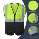 JKSafety Hi-Vis High Visibility Reflective Safety Vest with Pockets (BX310)
