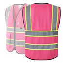 JKSafety Hi-Vis High Visibility Reflective Safety Vest with Pockets and Zipper (BX320)