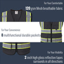 Custom Hi-Vis Safety Vest with Logo Printing – No Minimum Order | BX320