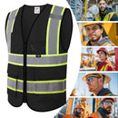 JKSafety Hi-Vis High Visibility Reflective Safety Vest with Pockets and Zipper (BX320)