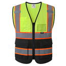 JKSafety Hi-Vis High Visibility Reflective Safety Vest with Pockets and Zipper (BX320)