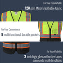 Custom Hi-Vis Safety Vest with Logo Printing – No Minimum Order | BX320