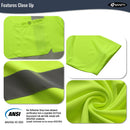 JKSafety 3-Pack Hi-Vis Reflective Safety Shirt Short Sleeve, Crew Neck (JKTS077-3P)
