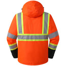 JKSafety Hi Vis Bomber Safety Jacket with Detachable Hood ANSI Certified (BJ480)