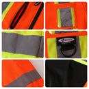 JKSafety Hi Vis Reflective Safety Hoodie Zipper Sweatshirt ANSI Certified (SS260)