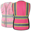 JKSafety 9 Pockets Women Mesh Two-Tone Hi-Vis Reflective Safety Vest (JK168)