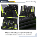 JKSafety 10 Pockets 2-Pack Two-Tone Mesh Hi-Vis Reflective Safety Vest (JK087)