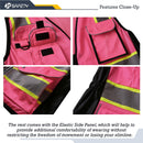 JKSafety 9 Pockets Women Mesh Two-Tone Hi-Vis Reflective Safety Vest (JK168)