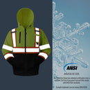 JKSafety Hi-Vis Waterproof Softshell Hooded Safety Jacket with Optional Heated Battery(SJ500)