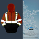 JKSafety Hi-Vis Waterproof Softshell Hooded Safety Jacket with Optional Heated Battery(SJ500)