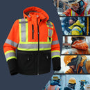 JKSafety Hi-Vis Waterproof Softshell Hooded Safety Jacket with Optional Heated Battery(SJ500)