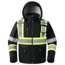 JKSafety Hi-Vis Waterproof Softshell Hooded Safety Jacket with Optional Heated Battery(SJ500)