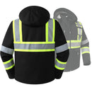 JKSafety Hi-Vis Waterproof Softshell Hooded Safety Jacket with Optional Heated Battery(SJ500)