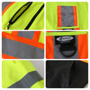 JKSafety Hi Vis Reflective Safety Hoodie Zipper Sweatshirt ANSI Certified (SS260)