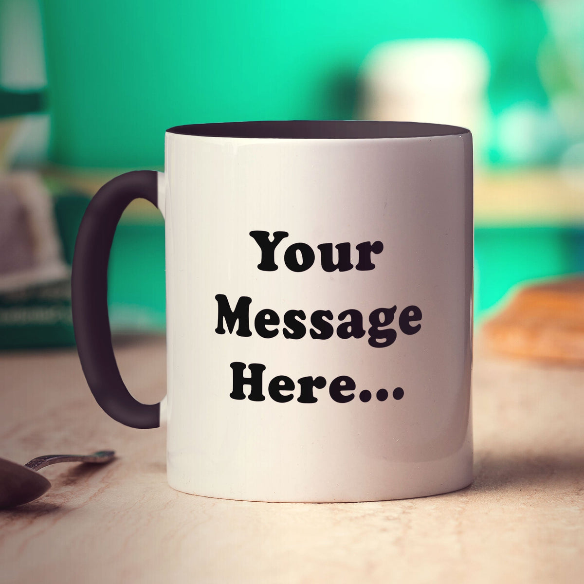 Photo Mug with Caption and Message