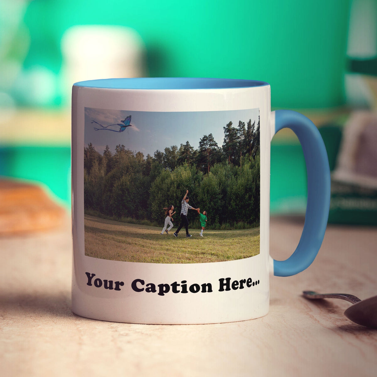 Photo Mug with Caption and Message