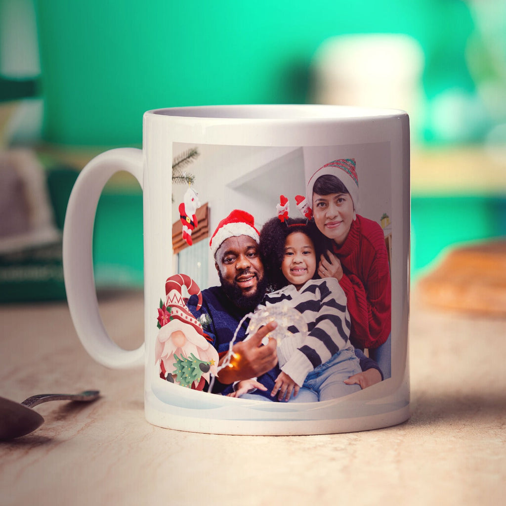 Christmas Gnome Name and Photo Mug