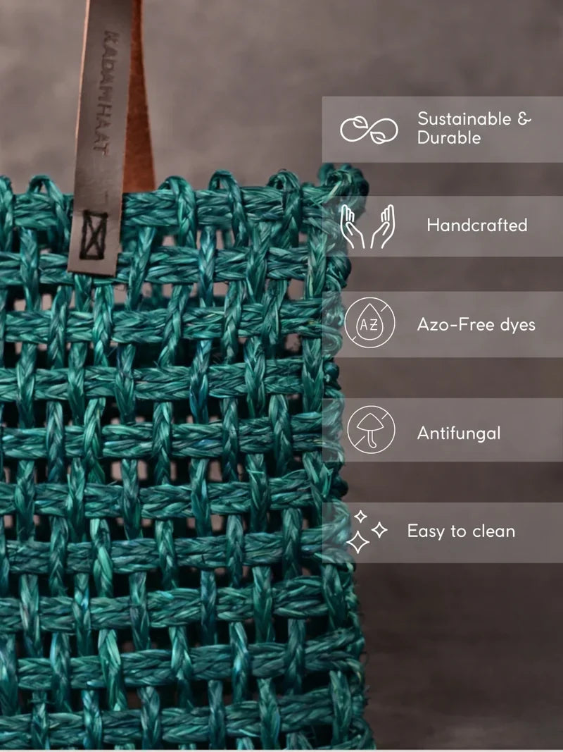 Handmade Sabai Grass Large Mesh Tote Bag