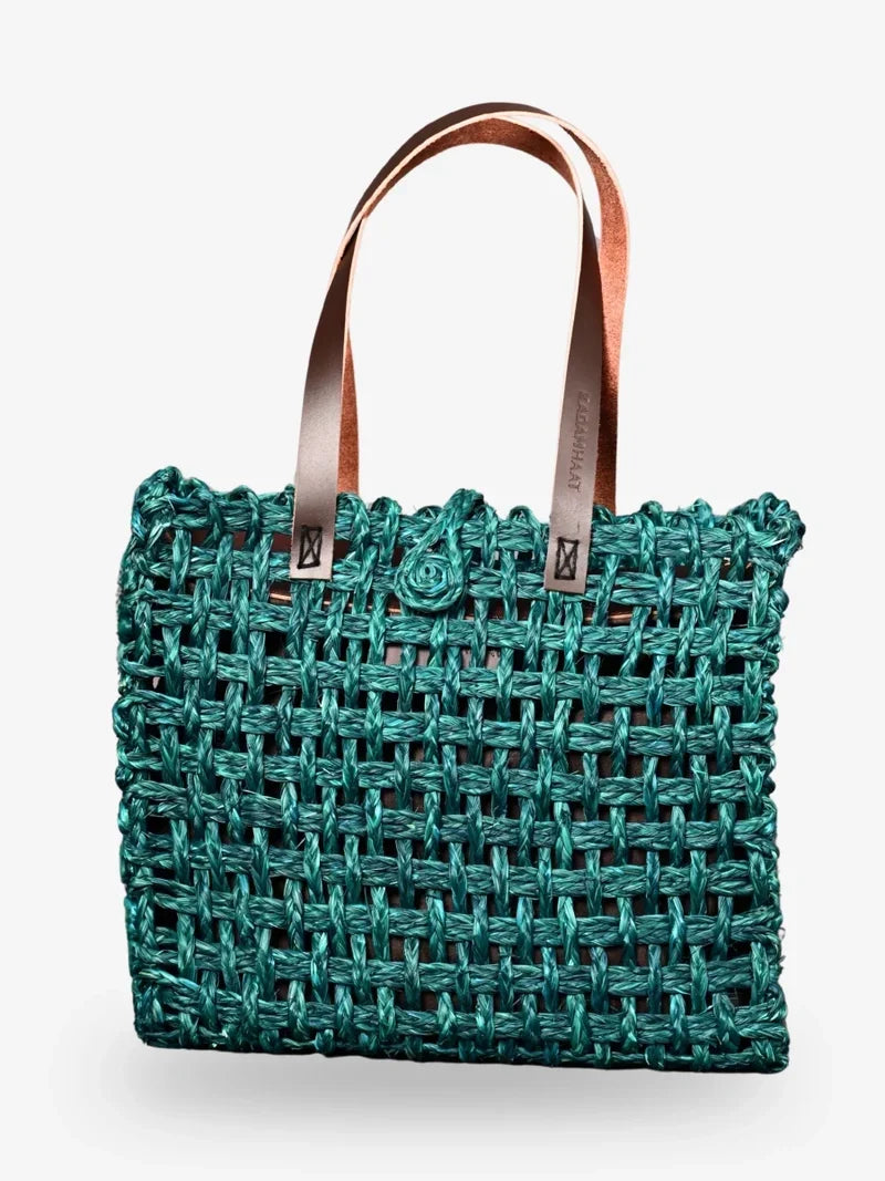 Handmade Sabai Grass Large Mesh Tote Bag
