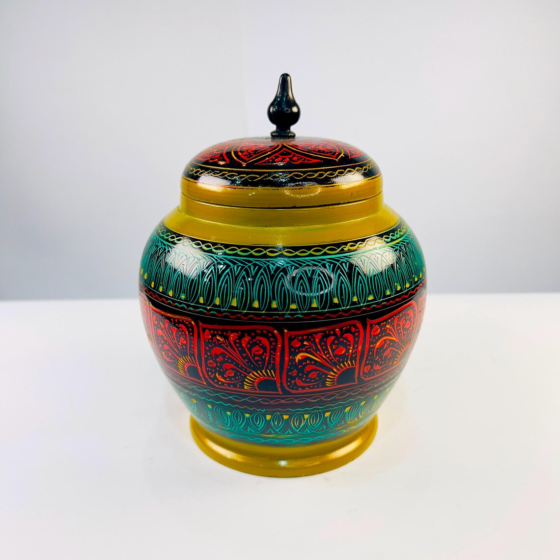 Royal Heritage Hand-Painted Decorative Jar