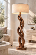 Organic Wooden Sculptural Floor Lamp