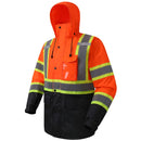 JKSafety Hi-Vis Rain Gear, Waterproof Reflective Rain Jacket and Pants (JKRS117) / (RC555-Rain Jacket)