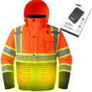 JKSafety 7 Pockets Heated Waterproof Winter Hi-Vis Safety Jacket (JK116A)