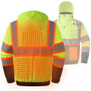 JKSafety 7 Pockets Heated Waterproof Winter Hi-Vis Safety Jacket (JK116A)