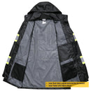 JKSafety Hi-Vis Rain Gear, Waterproof Reflective Rain Jacket and Pants (JKRS117) / (RC555-Rain Jacket)