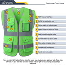 JKSafety 9 Pockets Mesh Hi-Vis Reflective Safety Vest (JK159)
