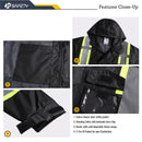 JKSafety Hi-Vis Rain Gear, Waterproof Reflective Rain Jacket and Pants (JKRS117) / (RC555-Rain Jacket)