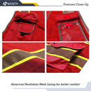 JKSafety 9 Pockets Mesh Two-Tone Hi-Vis Reflective Safety Vest (JK100)