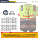 JKSafety 9 Pockets Mesh Two-Tone Hi-Vis Reflective Safety Vest (JK100)