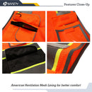 JKSafety 9 Pockets Mesh Two-Tone Hi-Vis Reflective Safety Vest (JK100)