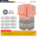 JKSafety 9 Pockets Mesh Two-Tone Hi-Vis Reflective Safety Vest (JK100)