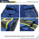 JKSafety 9 Pockets Mesh Two-Tone Hi-Vis Reflective Safety Vest (JK100)