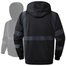 JKSafety 3 Pockets Fleece Fabric Hi-Vis Reflective Safety, Hoodie Hooded Safety Sweatshirt (JKHS120)